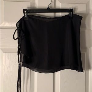 Capezio sheer wrap skirt